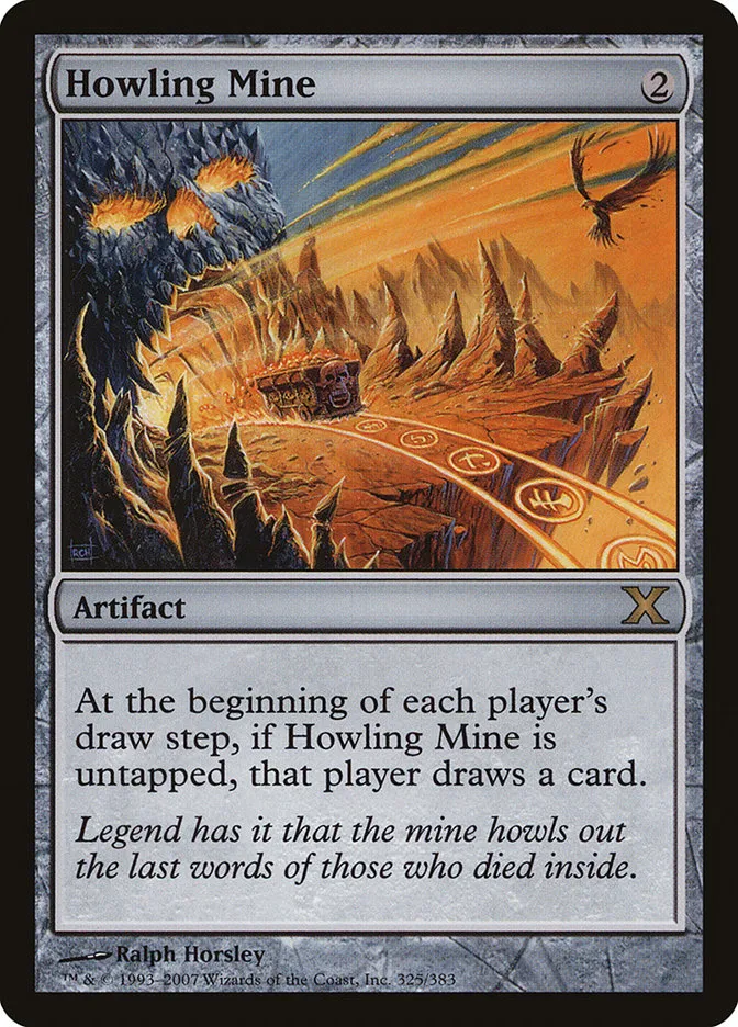 2007 Tenth Edition Howling Mine #325 rare card image