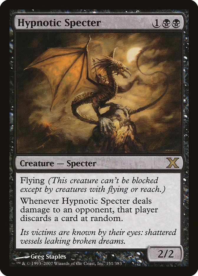 2007 Tenth Edition Hypnotic Specter rare #151 rare card image