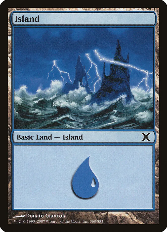 2007 Tenth Edition Island common #368 common card image