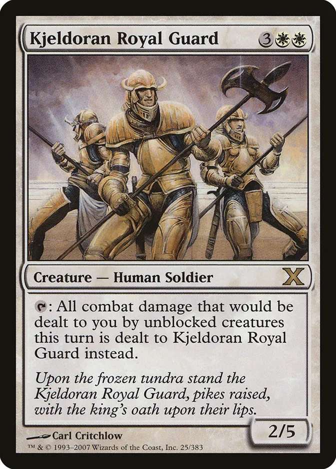 2007 Tenth Edition Kjeldoran Royal Guard #25 rare card image