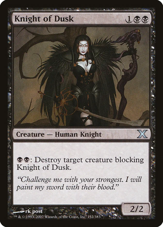 2007 Tenth Edition Knight of Dusk #152 uncommon card image