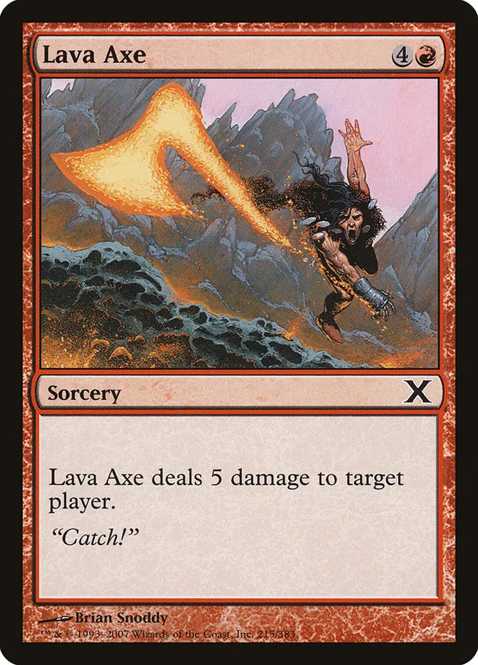2007 Tenth Edition Lava Axe common #215 common card image