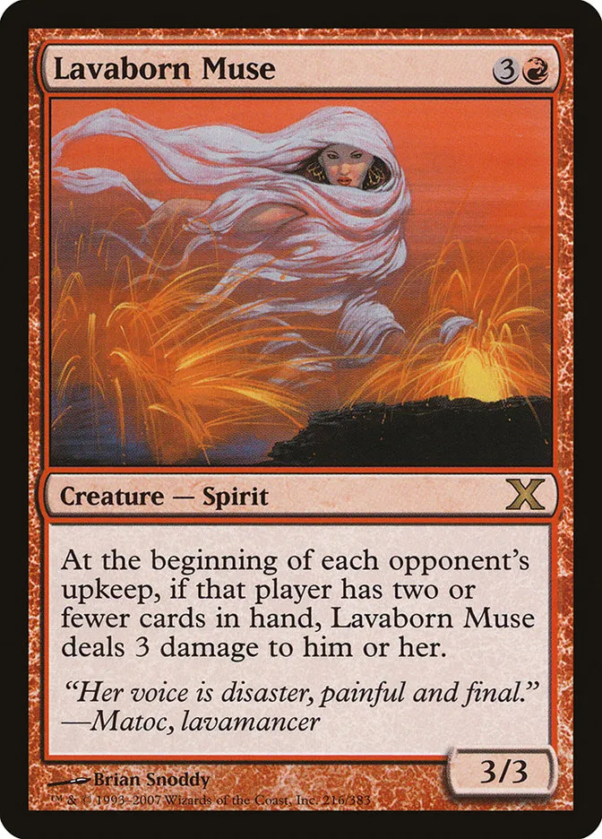 2007 Tenth Edition Lavaborn Muse #216 rare card image