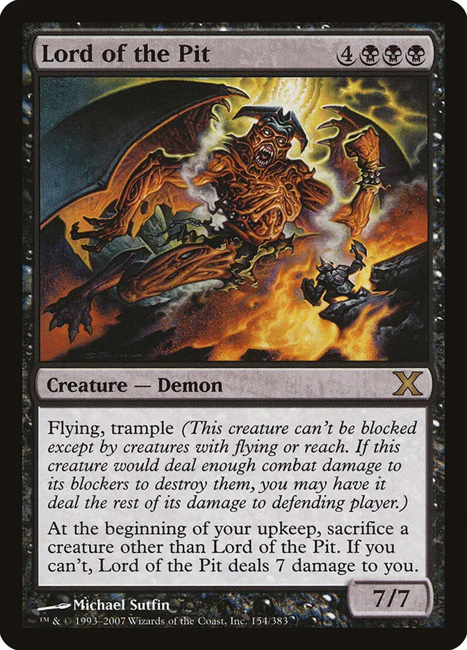 2007 Tenth Edition Lord of the Pit #154 rare card image