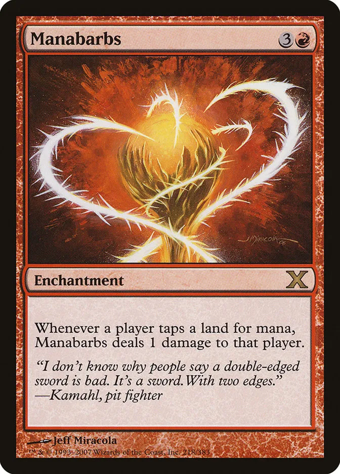 2007 Tenth Edition Manabarbs #218 rare card image