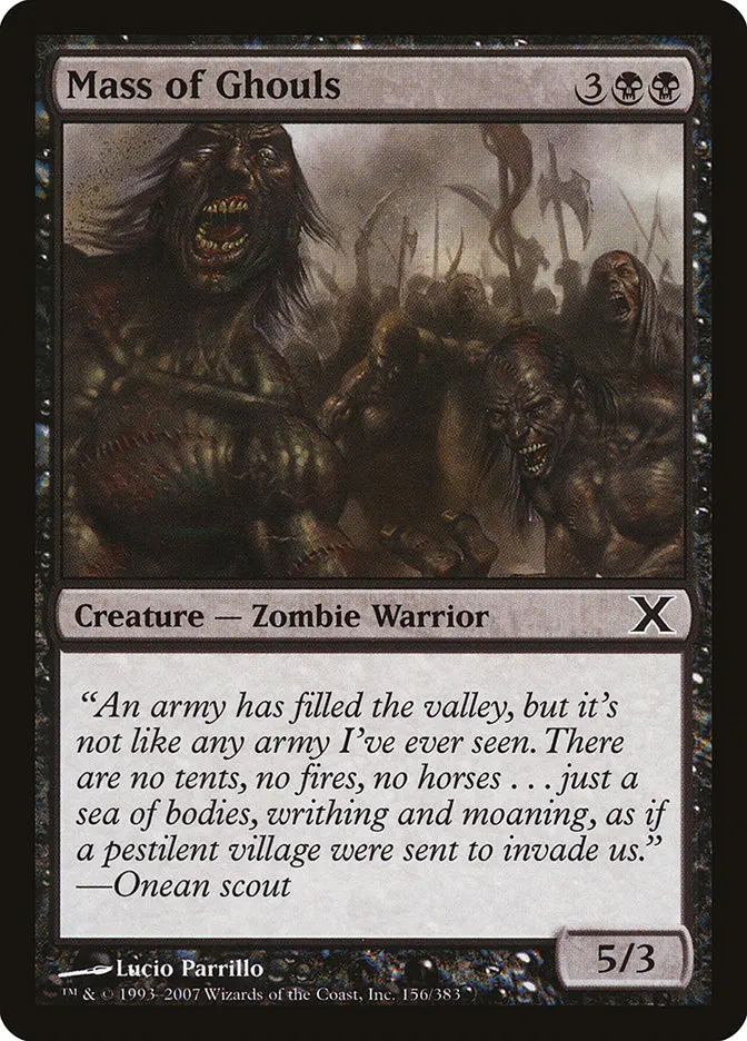 2007 Tenth Edition Mass of Ghouls #156 common card image