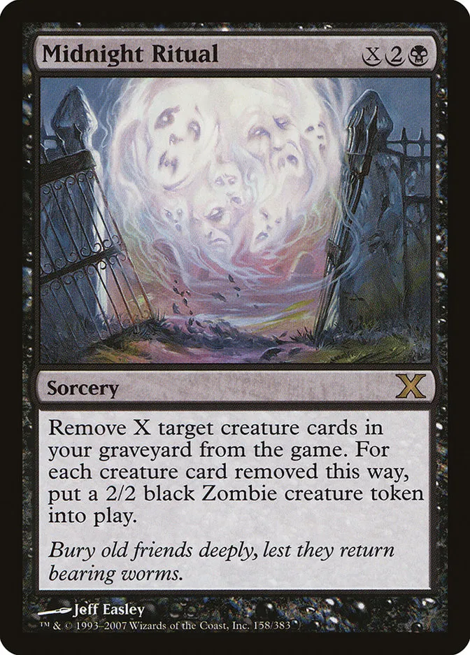 2007 Tenth Edition Midnight Ritual #158 rare card image