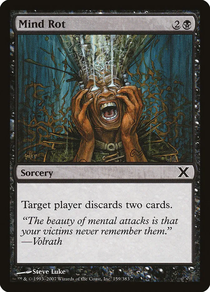 2007 Tenth Edition Mind Rot common #159 common card image