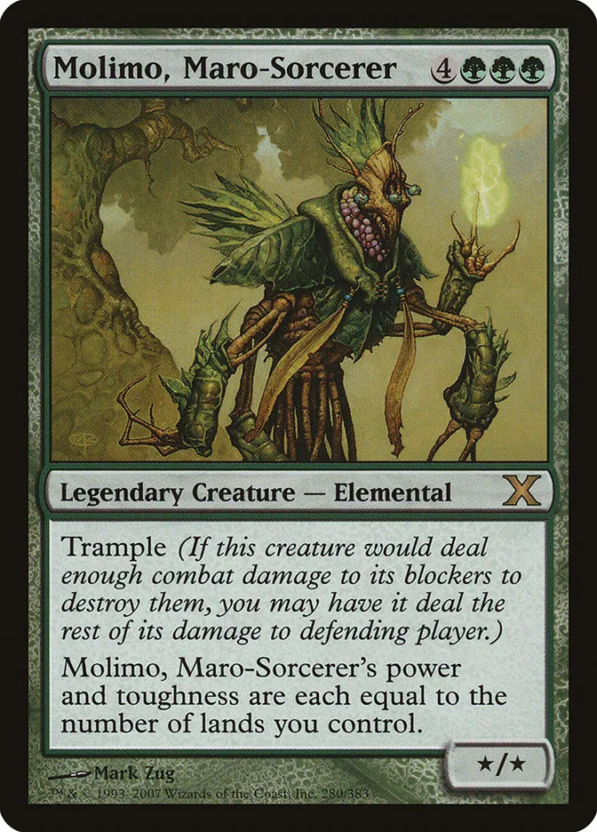2007 Tenth Edition Molimo, Maro-Sorcerer #280 rare card image