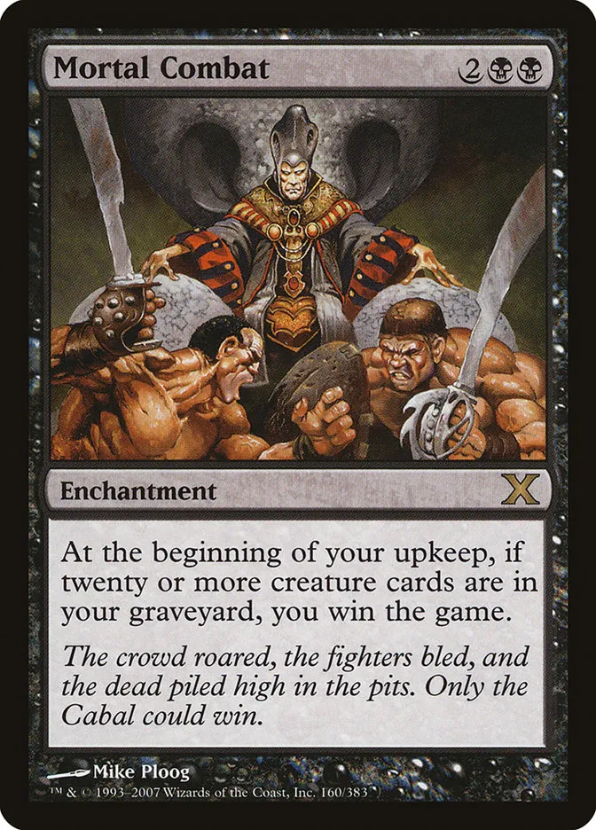 2007 Tenth Edition Mortal Combat rare #160 rare card image