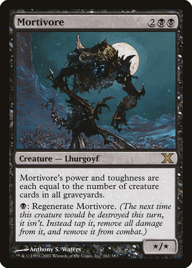 2007 Tenth Edition Mortivore rare #161 rare card image