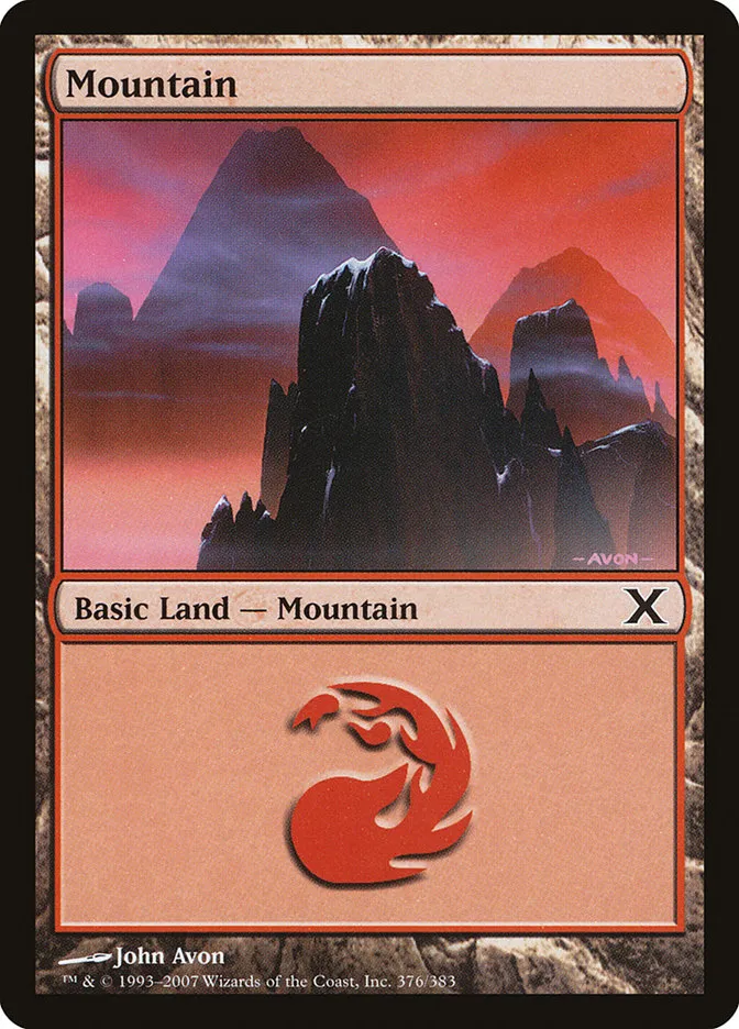 2007 Tenth Edition Mountain common #376 common card image