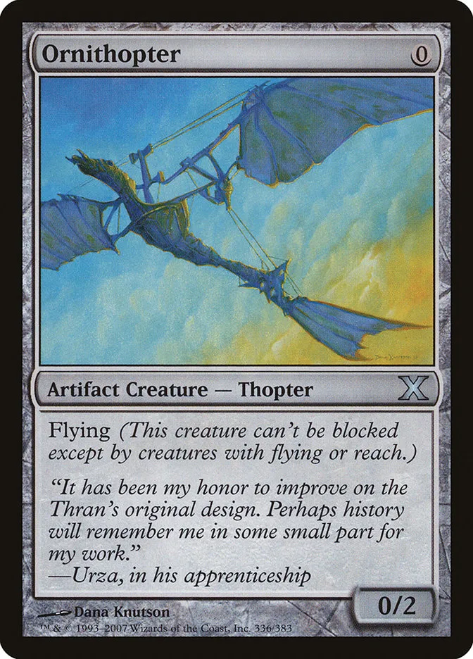 2007 Tenth Edition Ornithopter uncommon #336 uncommon card image