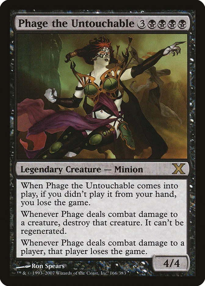 2007 Tenth Edition Phage the Untouchable #166 rare card image