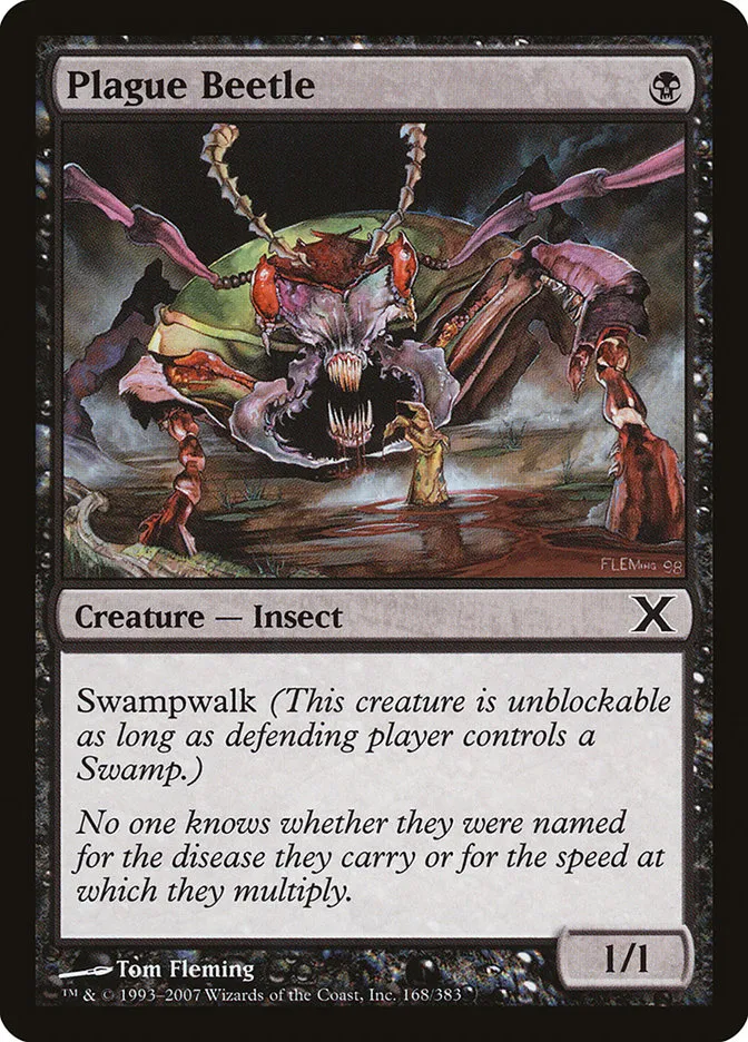 2007 Tenth Edition Plague Beetle common #168 common card image