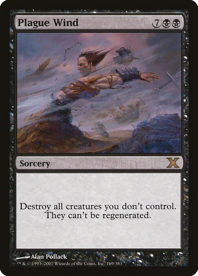 2007 Tenth Edition Plague Wind rare #169 rare card image