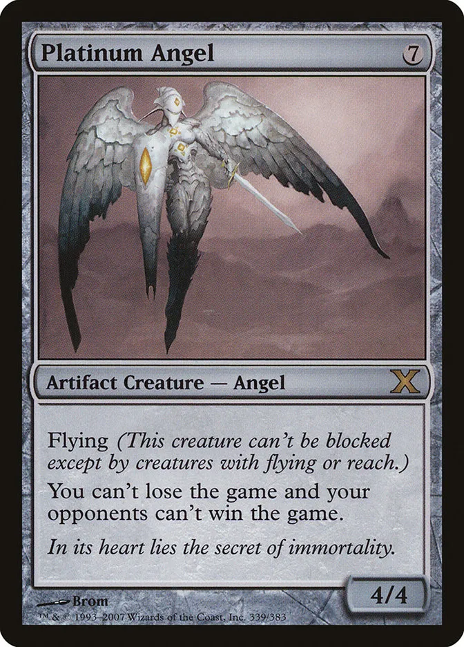 2007 Tenth Edition Platinum Angel #339 rare card image