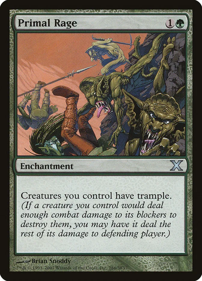 2007 Tenth Edition Primal Rage uncommon #286 uncommon card image
