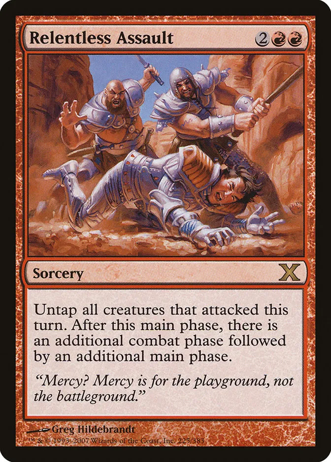2007 Tenth Edition Relentless Assault rare #225 rare card image