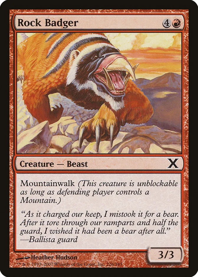 2007 Tenth Edition Rock Badger common #226 common card image