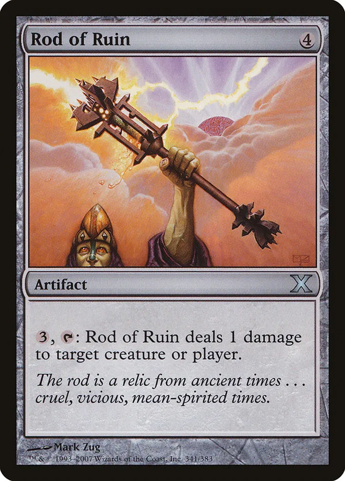 2007 Tenth Edition Rod of Ruin #341 uncommon card image