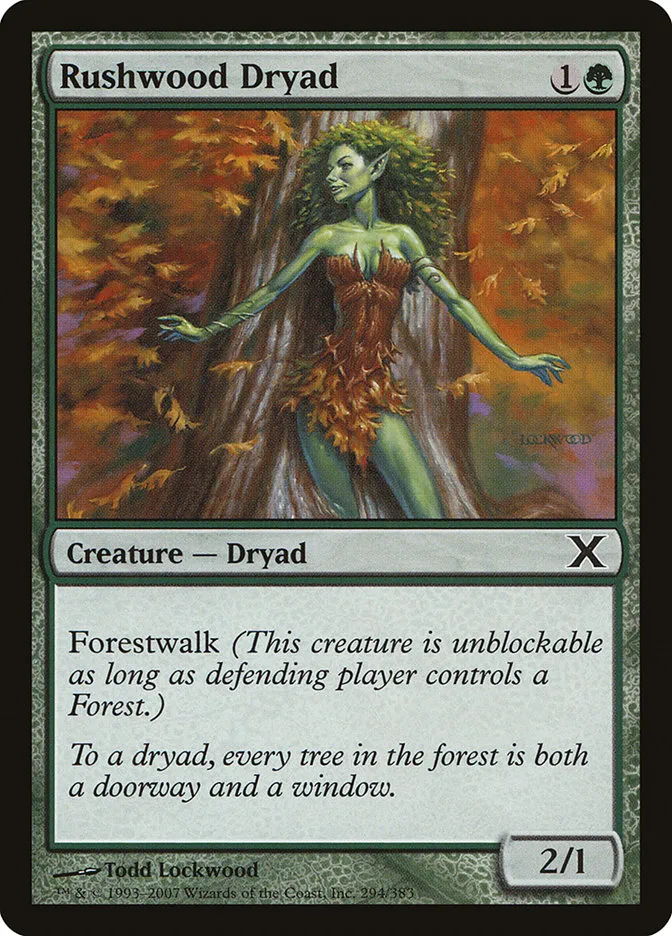 2007 Tenth Edition Rushwood Dryad common #294 common card image