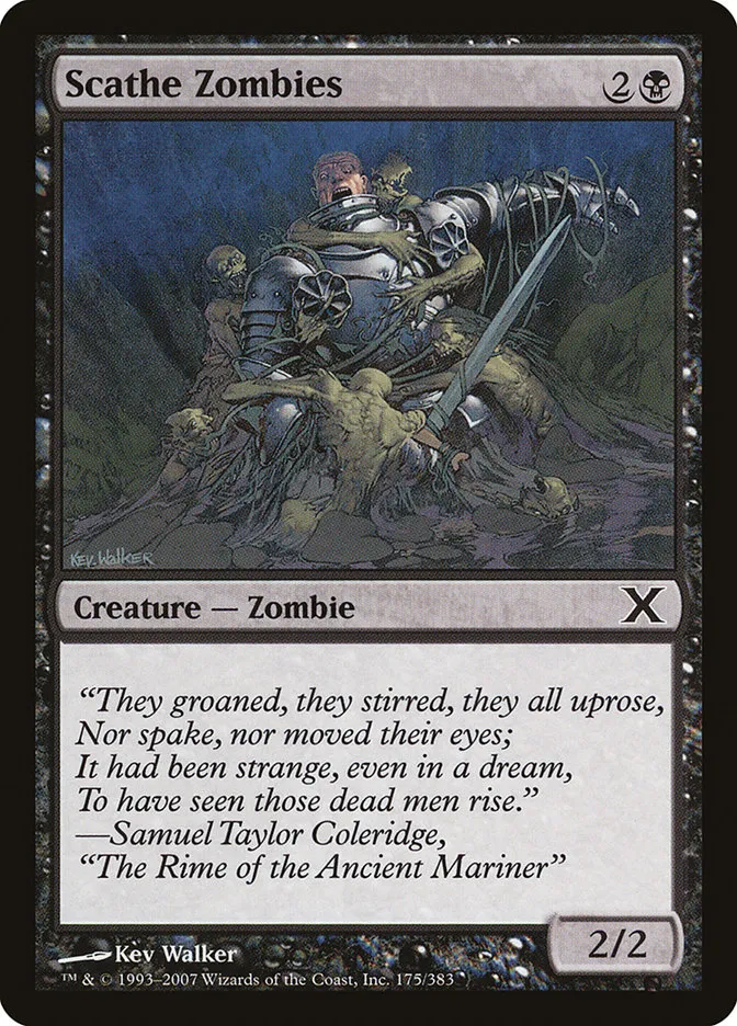 2007 Tenth Edition Scathe Zombies common #175 common card image