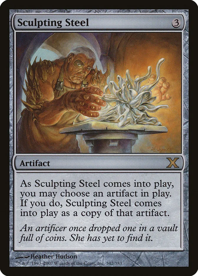 2007 Tenth Edition Sculpting Steel #342 rare card image