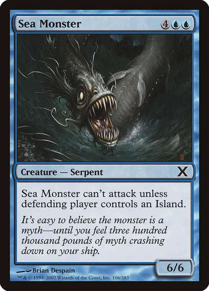2007 Tenth Edition Sea Monster common #106 common card image
