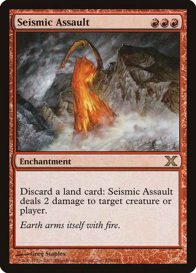 2007 Tenth Edition Seismic Assault #228 rare card image