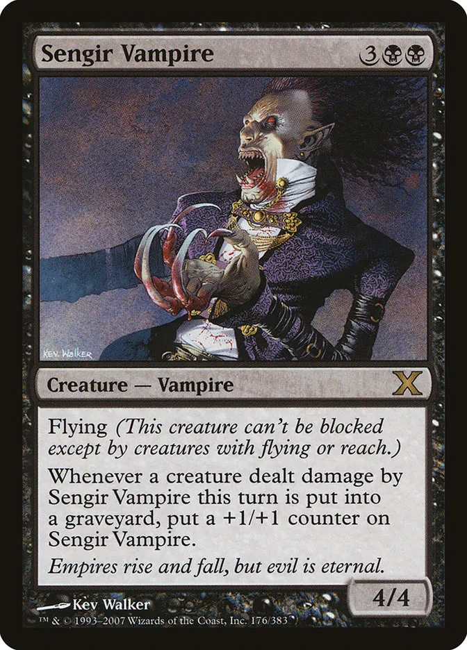 2007 Tenth Edition Sengir Vampire rare #176 rare card image