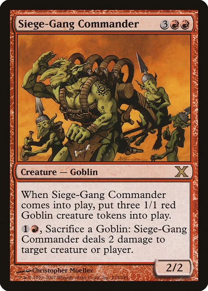 2007 Tenth Edition Siege-Gang Commander #234 rare card image