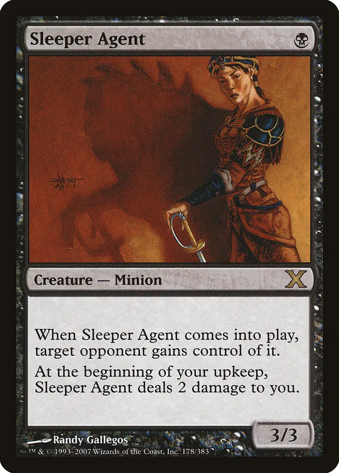 2007 Tenth Edition Sleeper Agent rare #178 rare card image