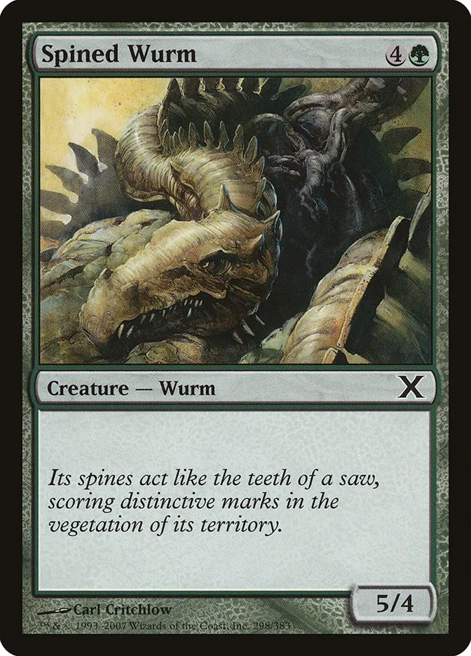 2007 Tenth Edition Spined Wurm common #298 common card image