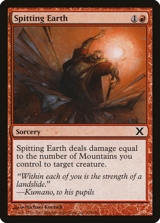 2007 Tenth Edition Spitting Earth common #238 common card image