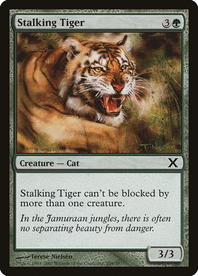 2007 Tenth Edition Stalking Tiger common #299 common card image