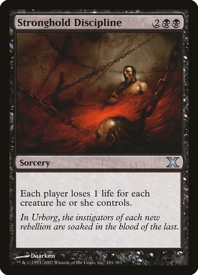 2007 Tenth Edition Stronghold Discipline #181 uncommon card image