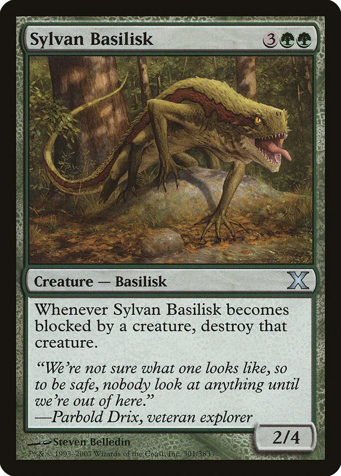 2007 Tenth Edition Sylvan Basilisk uncommon #301 uncommon card image
