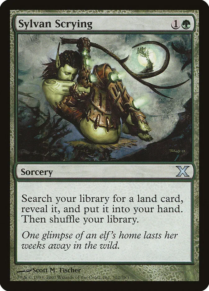 2007 Tenth Edition Sylvan Scrying uncommon #302 uncommon card image