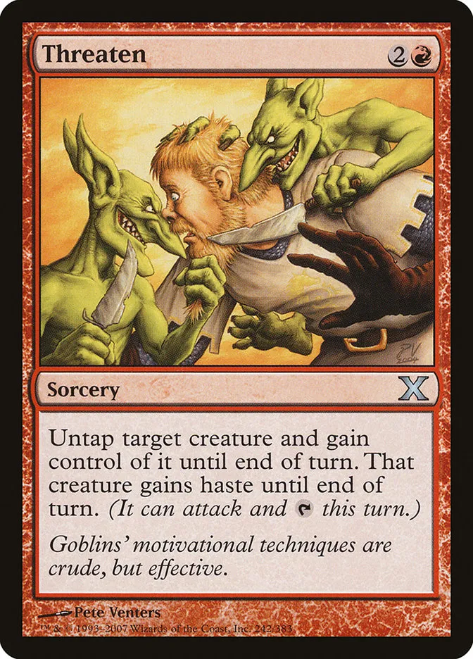 2007 Tenth Edition Threaten uncommon #242 uncommon card image