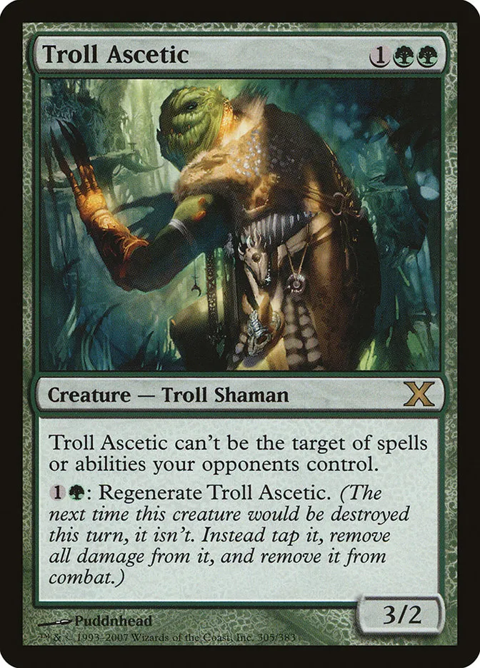 2007 Tenth Edition Troll Ascetic #305 rare card image
