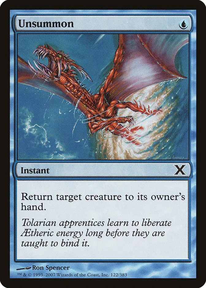 2007 Tenth Edition Unsummon common #122 common card image