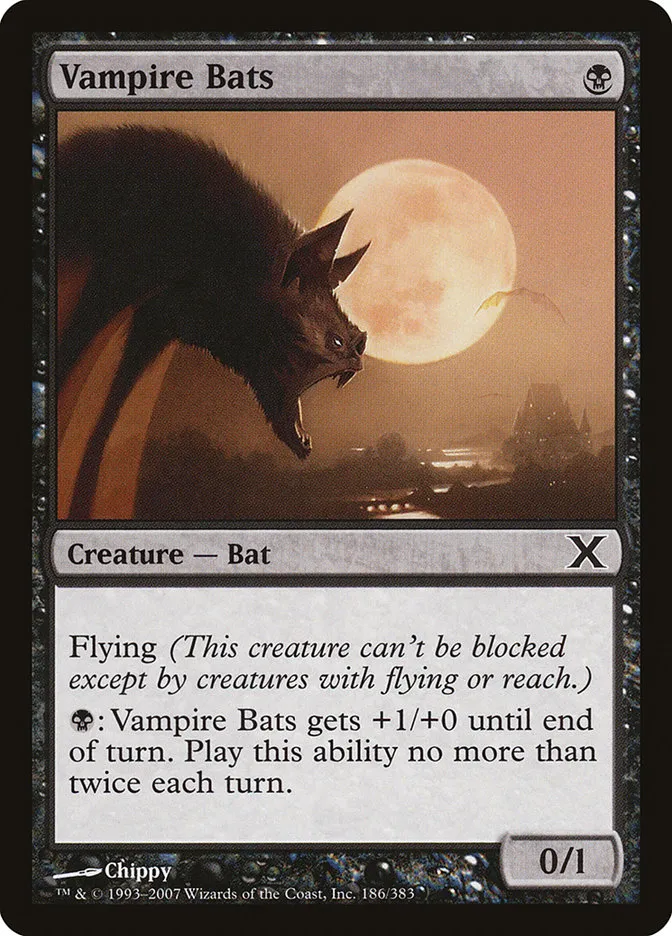 2007 Tenth Edition Vampire Bats common #186 common card image