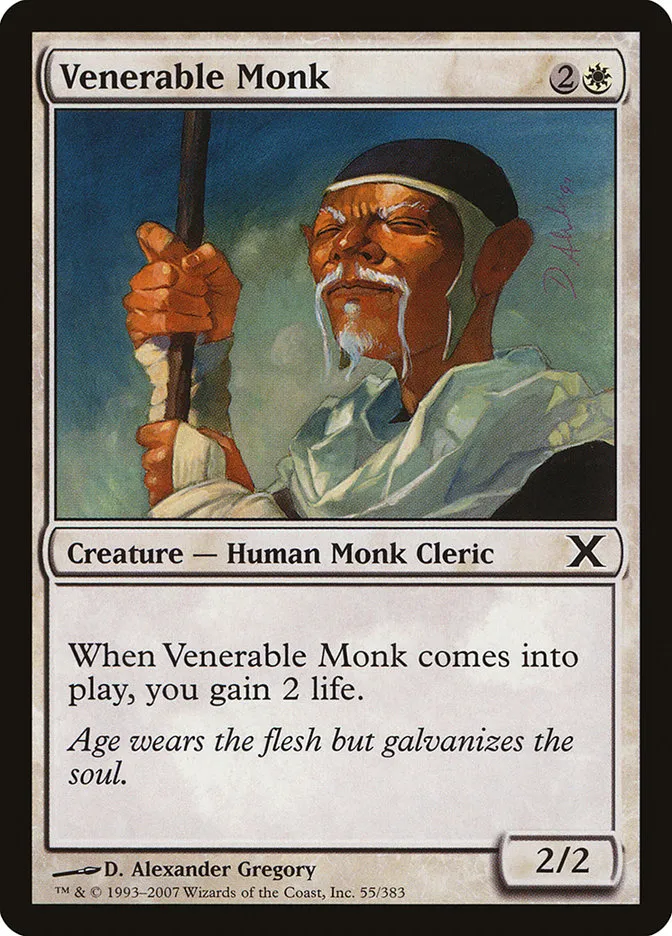 2007 Tenth Edition Venerable Monk common #55 common card image
