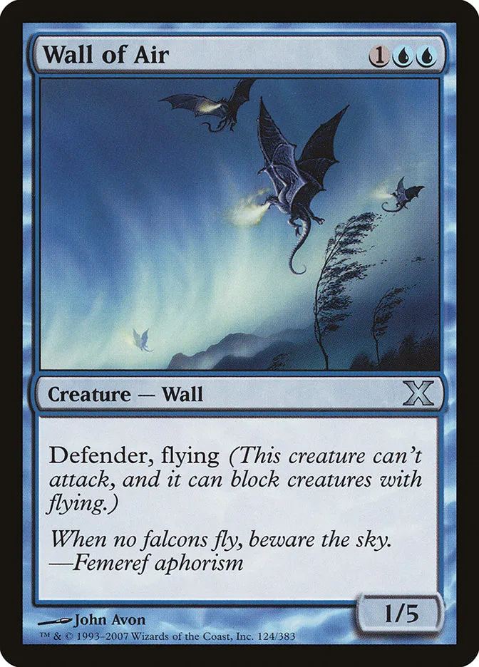 2007 Tenth Edition Wall of Air #124 uncommon card image