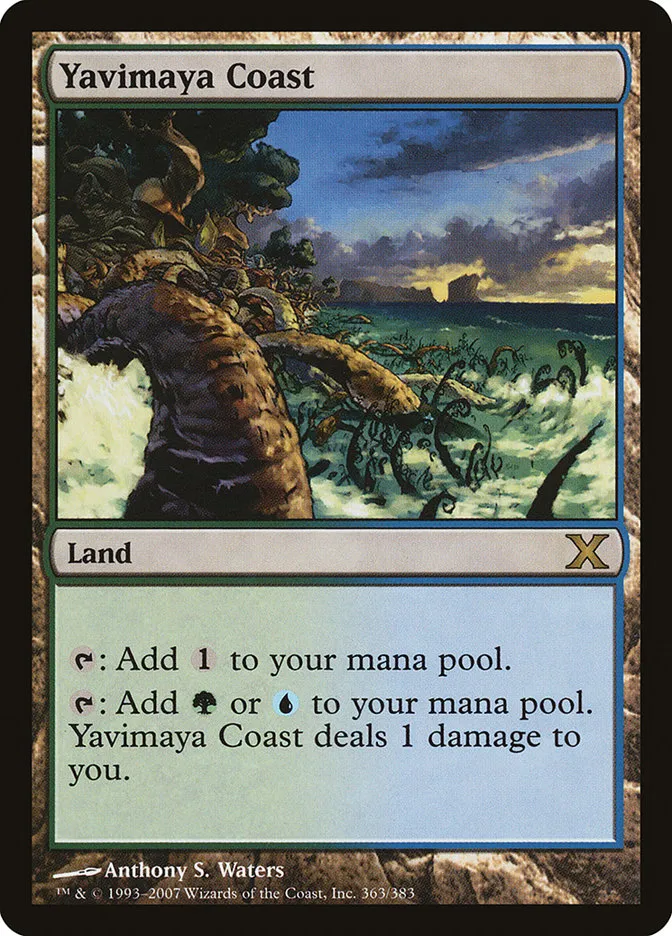2007 Tenth Edition Yavimaya Coast #363 rare card image
