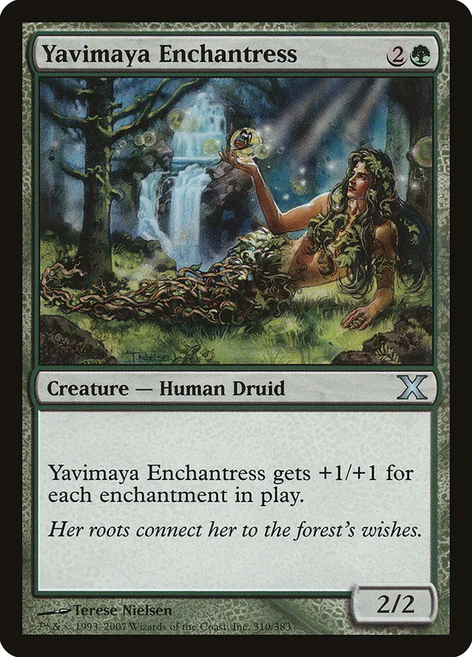 2007 Tenth Edition Yavimaya Enchantress #310 uncommon card image