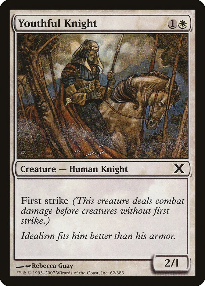 2007 Tenth Edition Youthful Knight #62 common card image