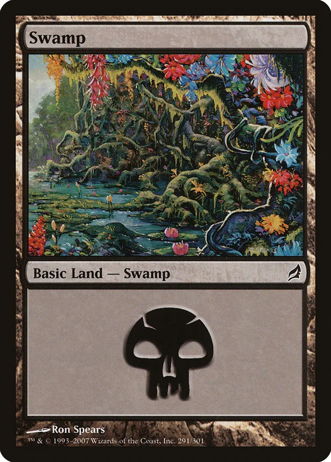 2007 Lorwyn Swamp [Foil] common #291 common card image
