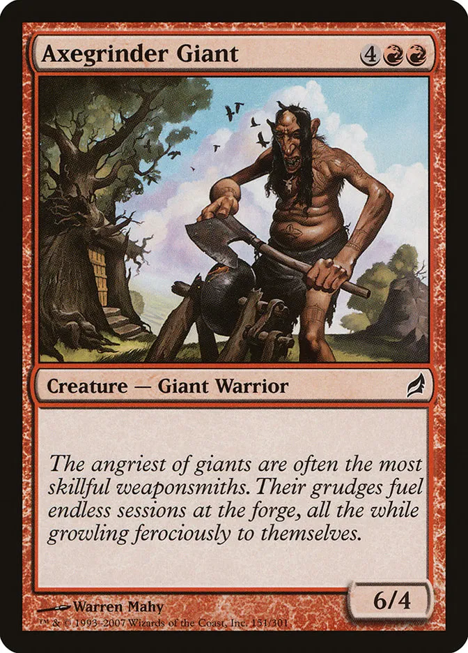 2007 Lorwyn Axegrinder Giant #151 common card image